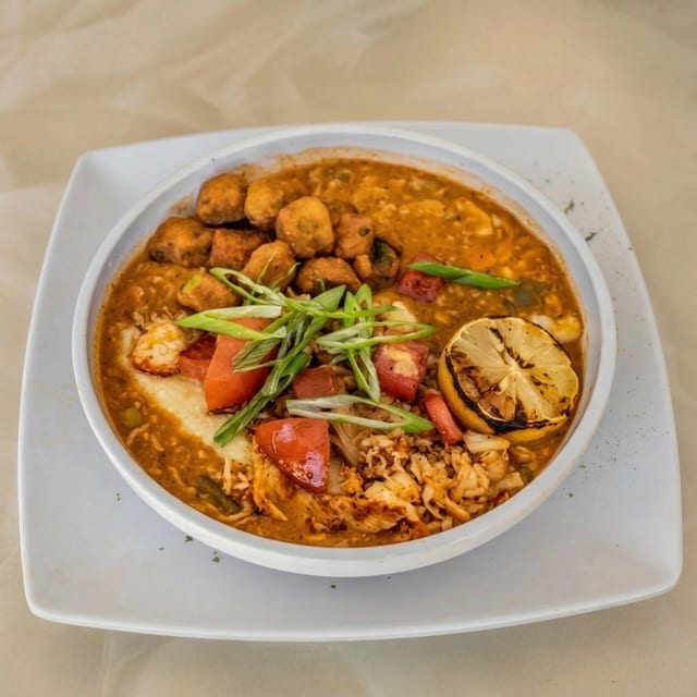 Who Dat Gumbo - Crab Gumbo & Grits.