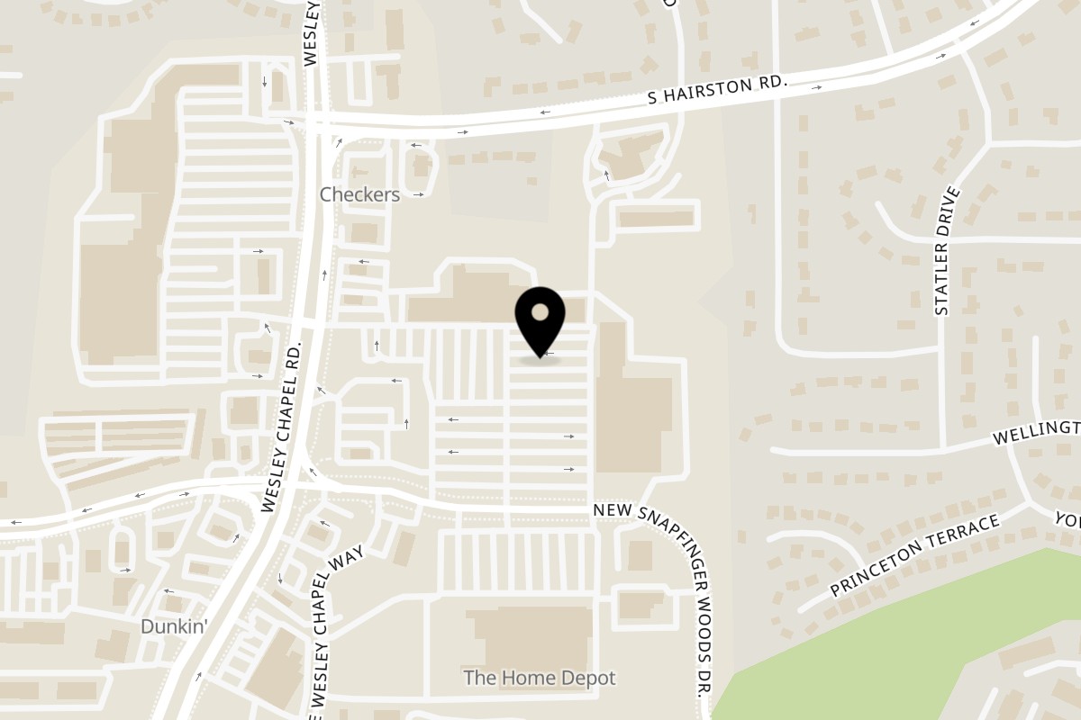 Map showing the location of Milk & Honey Wesley Chapel on 2440 Wesley Chapel Rd in Decatur